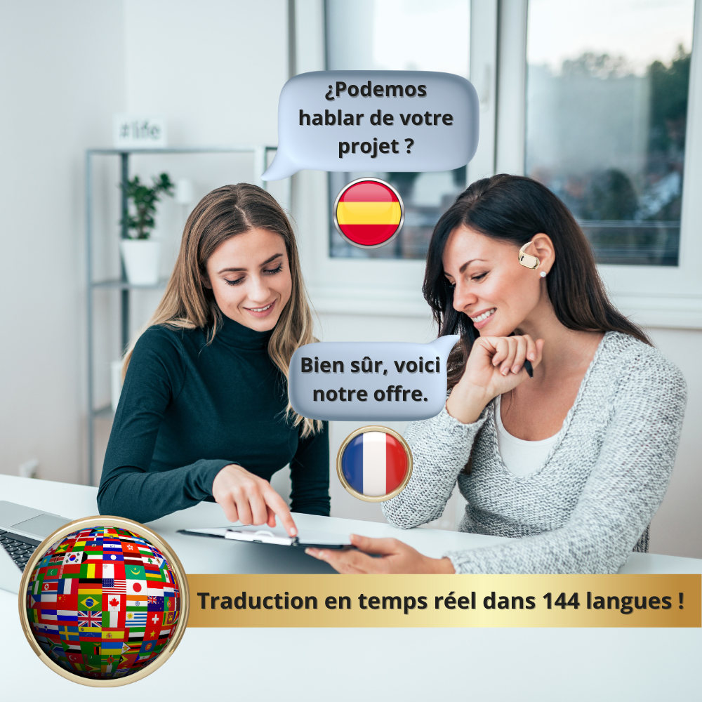 Écouteurs Design Traducteurs AIRBABEL